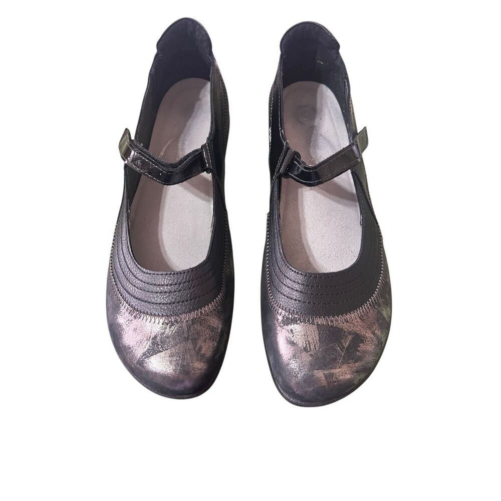 NAOT Shoes Womens Kirei Mary Jane Leather Comfort Metallic Black Sz EU 42 US sz